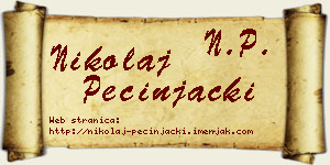 Nikolaj Pecinjački vizit kartica
